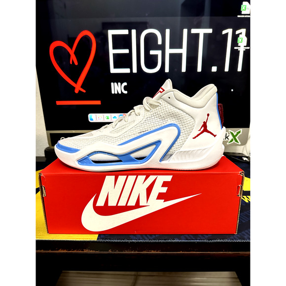 MEN'S SIZE 10 Nike Air Jordan Tatum 1 ST LOUIS WHITE UNC DX5573-100 - Picture 2 of 7